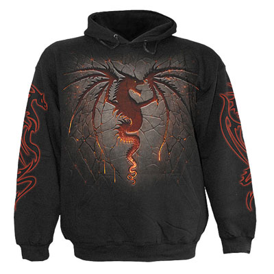 Spiral - DRAGON FURNACE Hoodie - Black